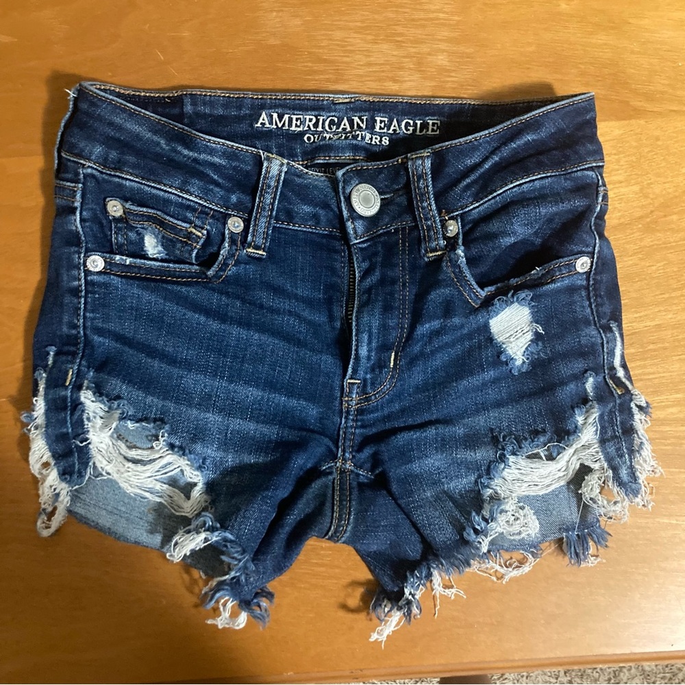American Eagle Dark Wash Jean Shorts